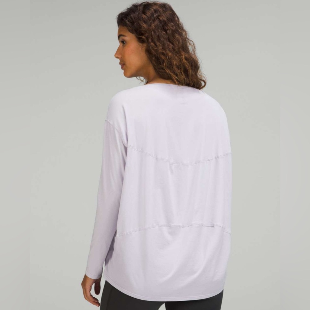 Lululemon Back in Action Long Sleeve Shirt in Faint Lavender